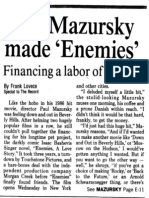 Paul Mazursky Interview