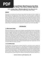 Prediction of Local Exteri or Wind Pressures From Wind Tunnel Studies Using at Ime History