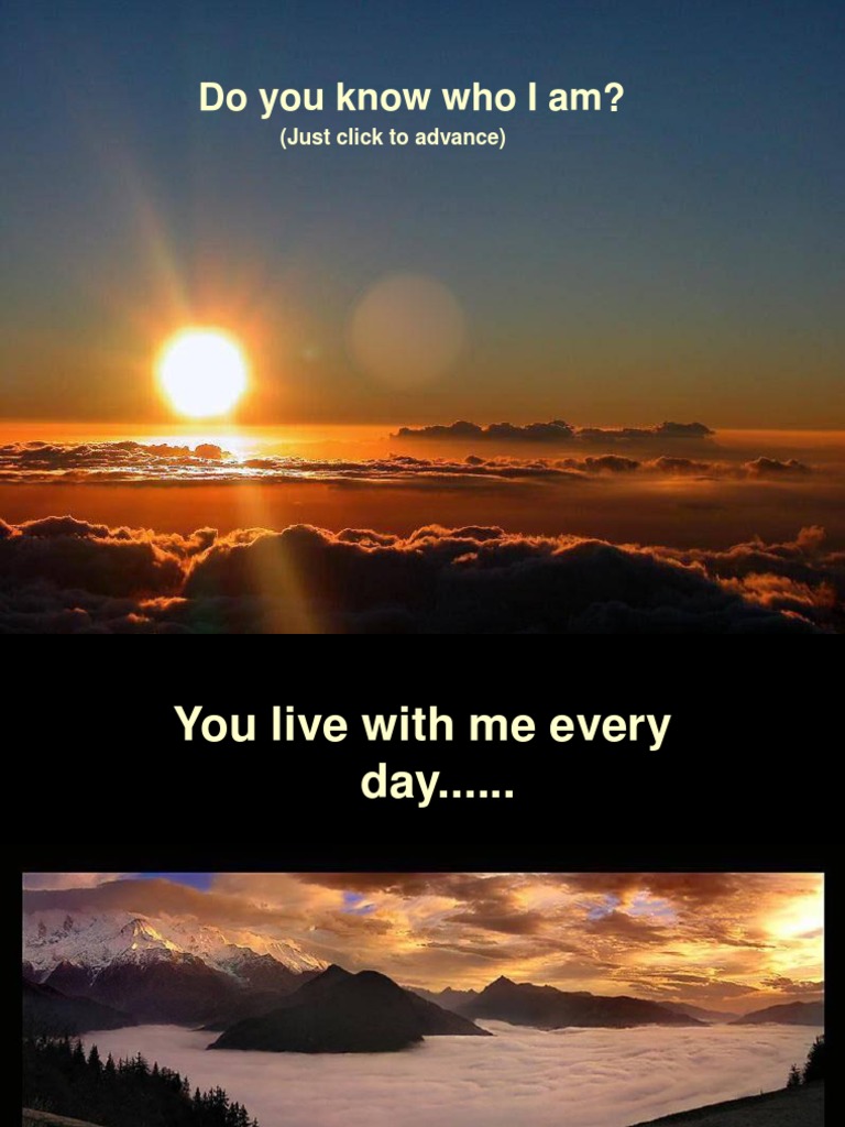 Do You Know Who I Am?: (Just Click To Advance) | PDF