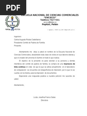 Solicitud De Impresora
