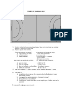 EXAMEN DE HANDBALL 2013 MENOS DE