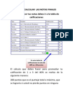 Como Calcular Las Notas Finales