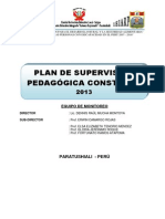 Plan de Supervisión Pedagógica Constante 2013