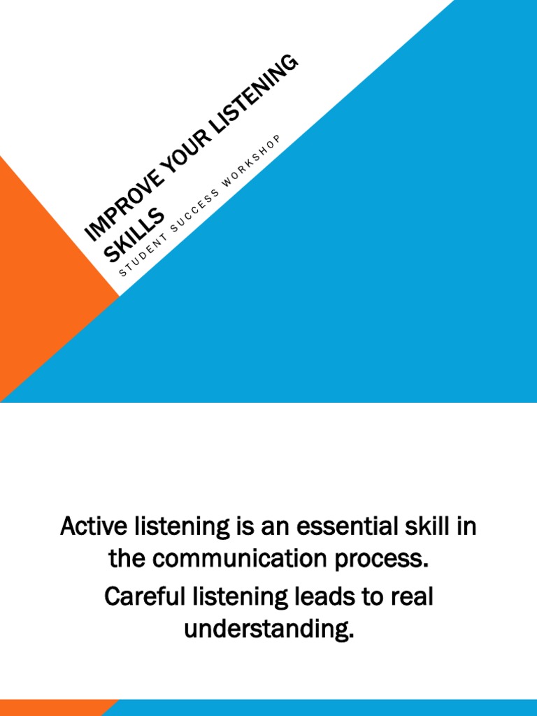 Active Listening Skills Workshop Guide | PDF | Attention | Action ...