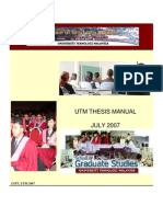UTM Thesis Manual 2007