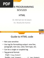 Web Programming SCV1223: Dr. MD Sah Bin HJ Salam En. Rosely Bin Kumoi