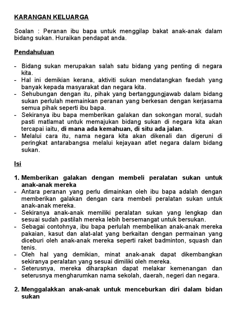 Karangan Keluarga Pdf