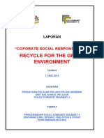 Laporan CSR Recycle For The Green Environment