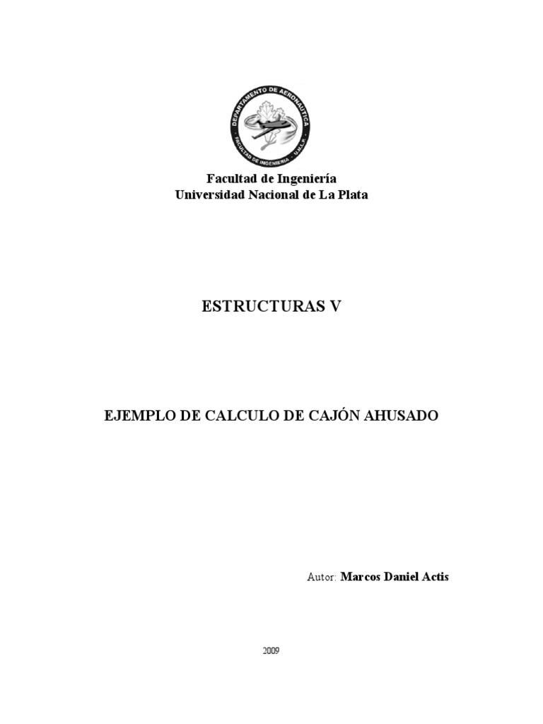 Calculo de Cajon Ahusado | PDF | Teaching Methods & Materials