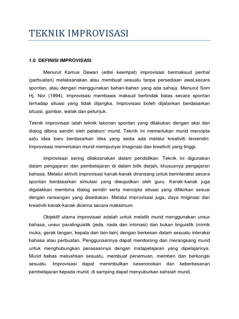 Improvisasi Soalan 2 Pdf