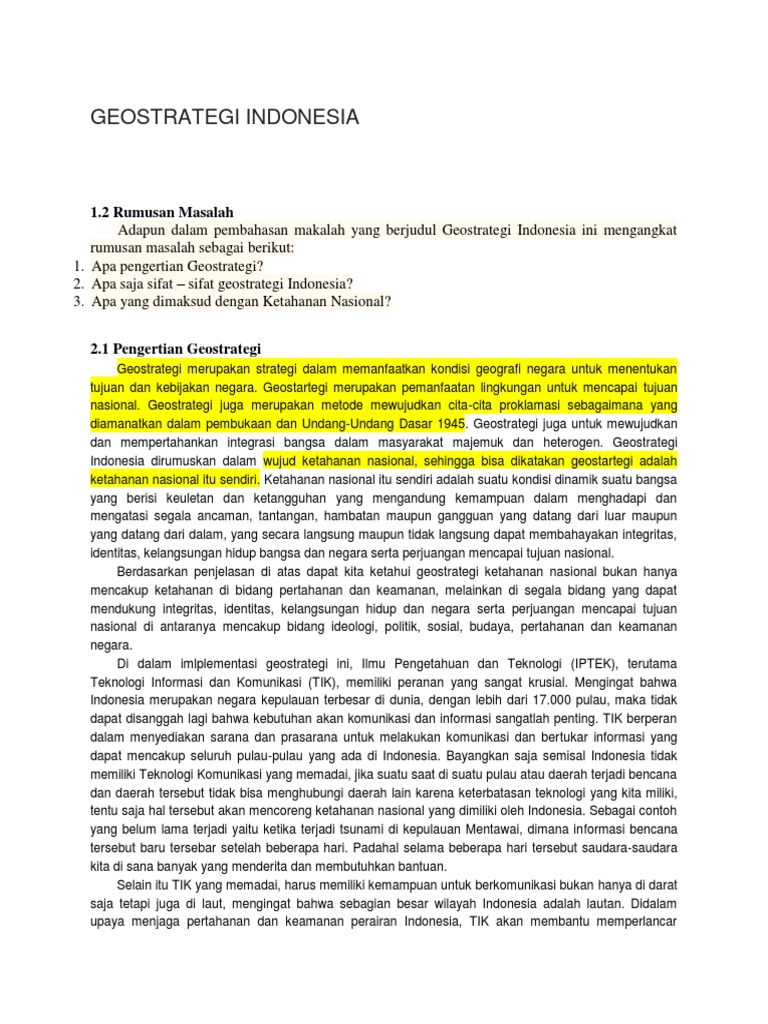 Geostrategi Indonesia