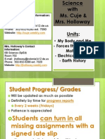 science open house handout 2013