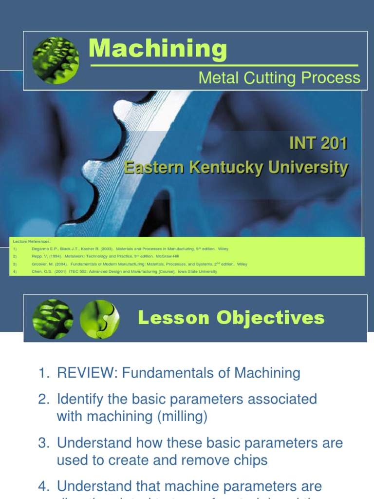 Machining Fundamentals and Parameters | PDF