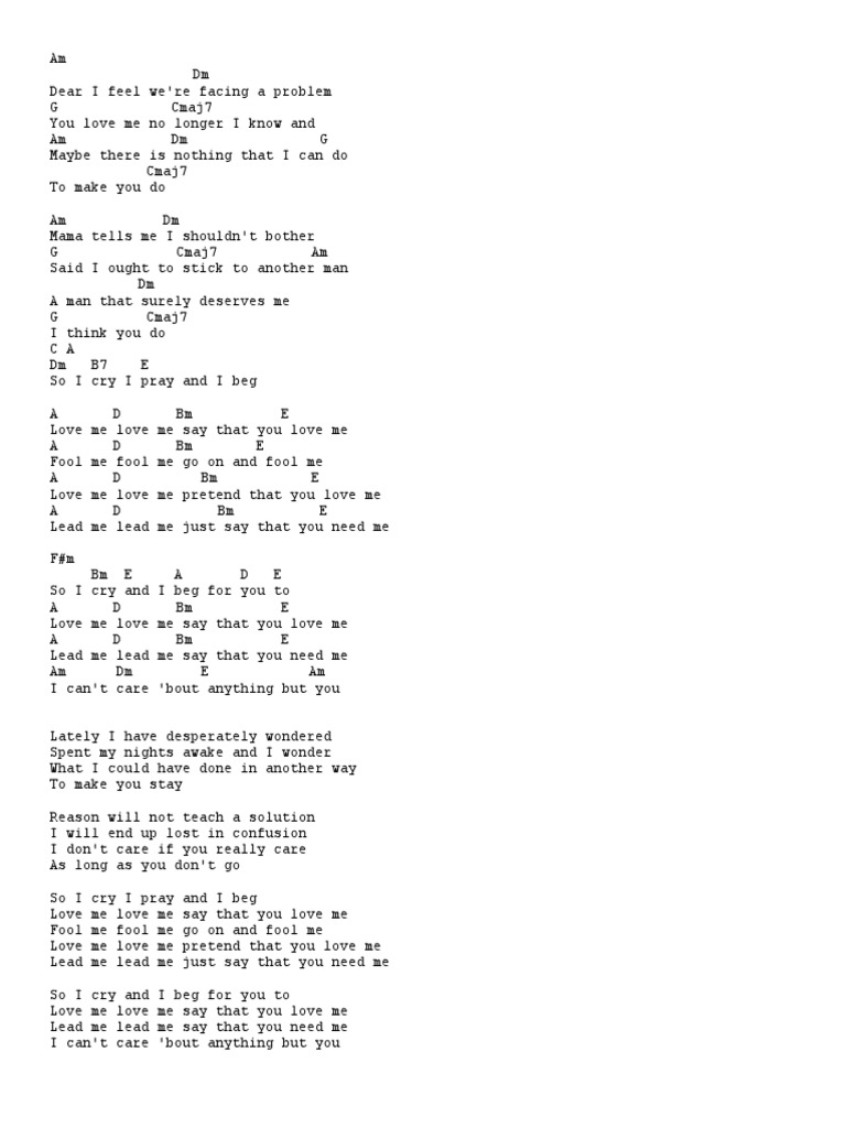 Lovefool Chords Pdf