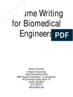Biomedical Engineering Resume Sample