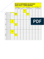 Horarios Ing. Sistemas 2013-II IV Ciclo