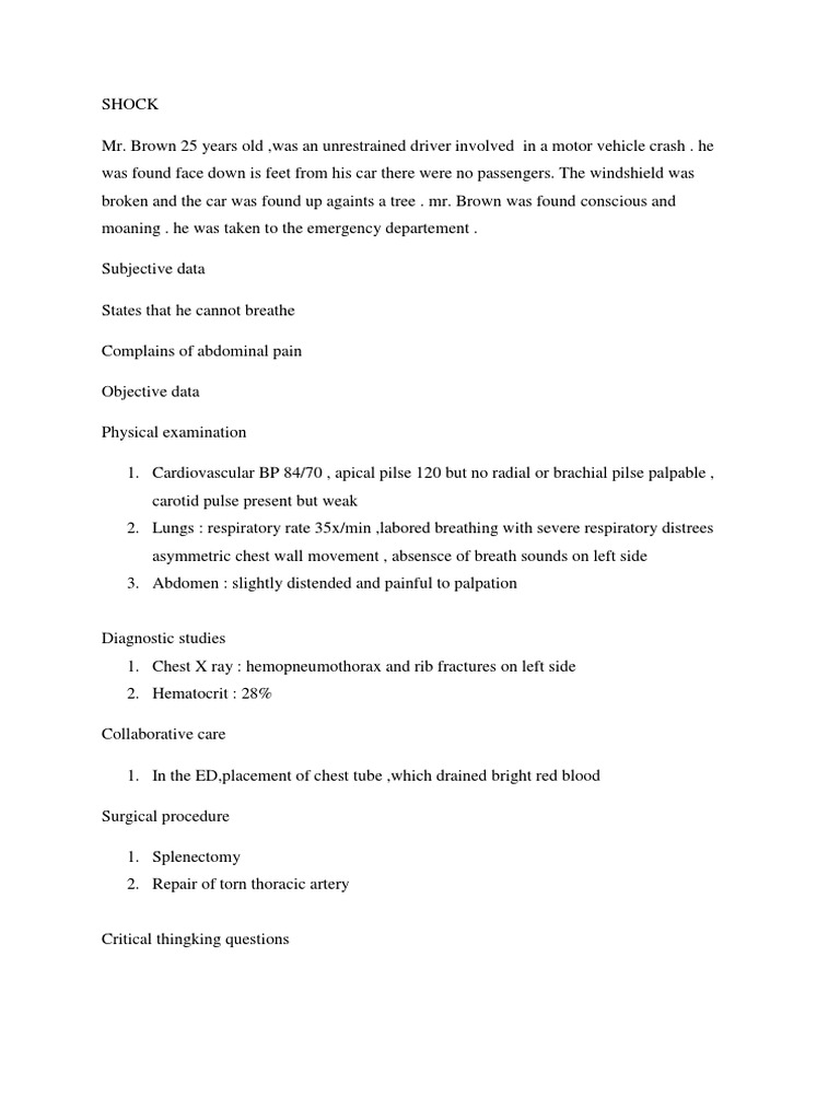 Shock and Sepsis Management Overview | PDF