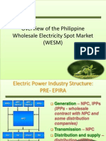 Overview of The Philippine Wholesale Electricity Spot Market