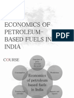 A presentation on the economics of oil and other fuels in India