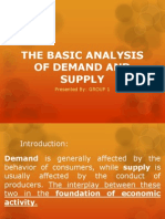The Basic Analysis of Demand and Supply
