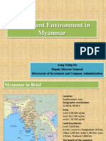 Investment Environment Myanmar