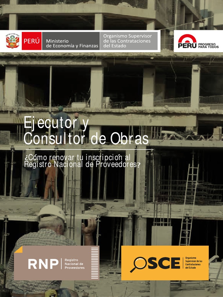 Renovación RNP para Consultores de Obras | PDF | Science | Tecnología ...