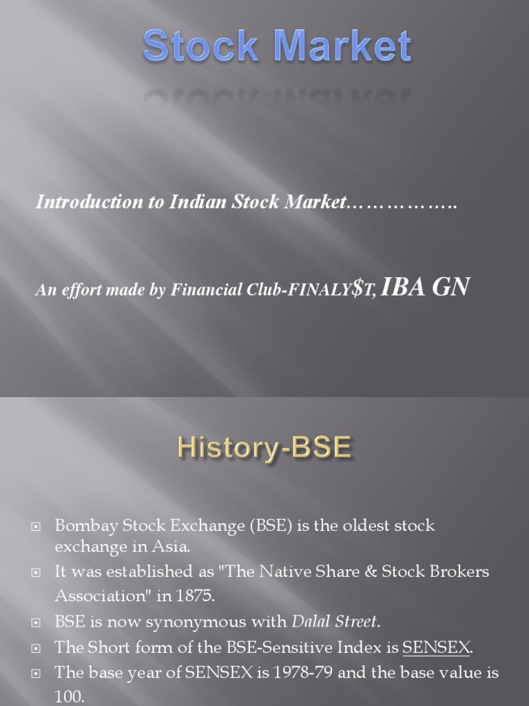 Overview of the Indian Stock Market | PDF | Finance & Money Management