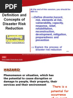 Definition and Concepts in Disaster Management 