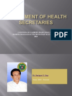 Department of Health Secretaries