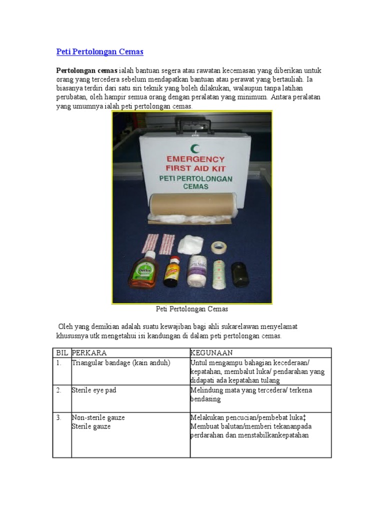 Peti Pertolongan Cemas Pdf