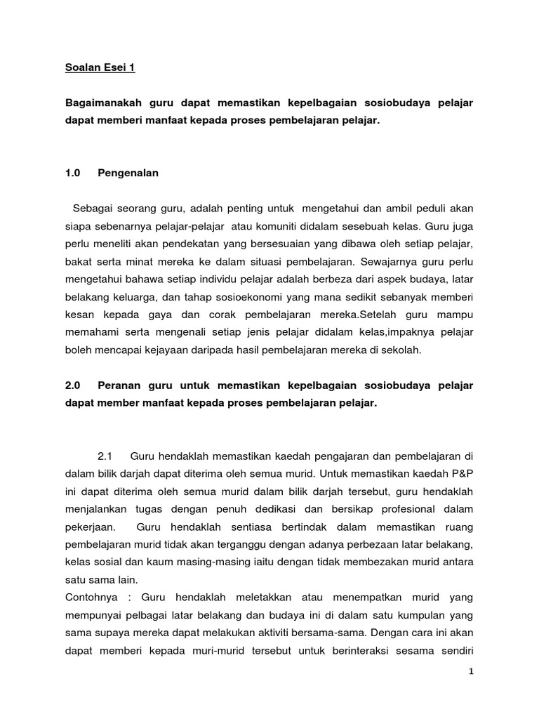 Soalan Esei 1 Pdf