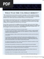 What was the Colossian Heresy?