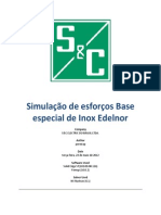 Simulação de esforços Base especial de Inox Edelnor