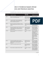 Appendix A: Evidence-Based Clinical Questions and Literature Searches