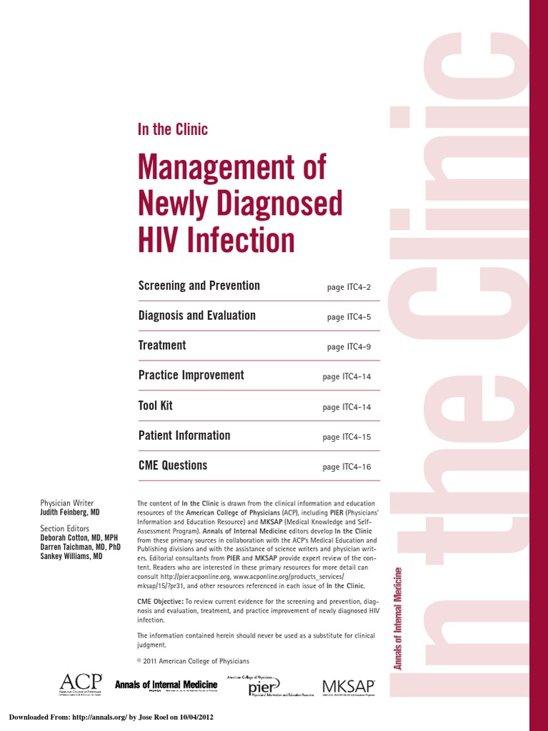 ANNALS HIV Manegement | PDF | Management Of Hiv/Aids | Hiv/Aids