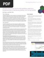 Phantom Virtualization Tap Plus RSA NetWitness Add Up to Exceptional Gains in Monitoring, Visibility, Cost-Savings and ROI