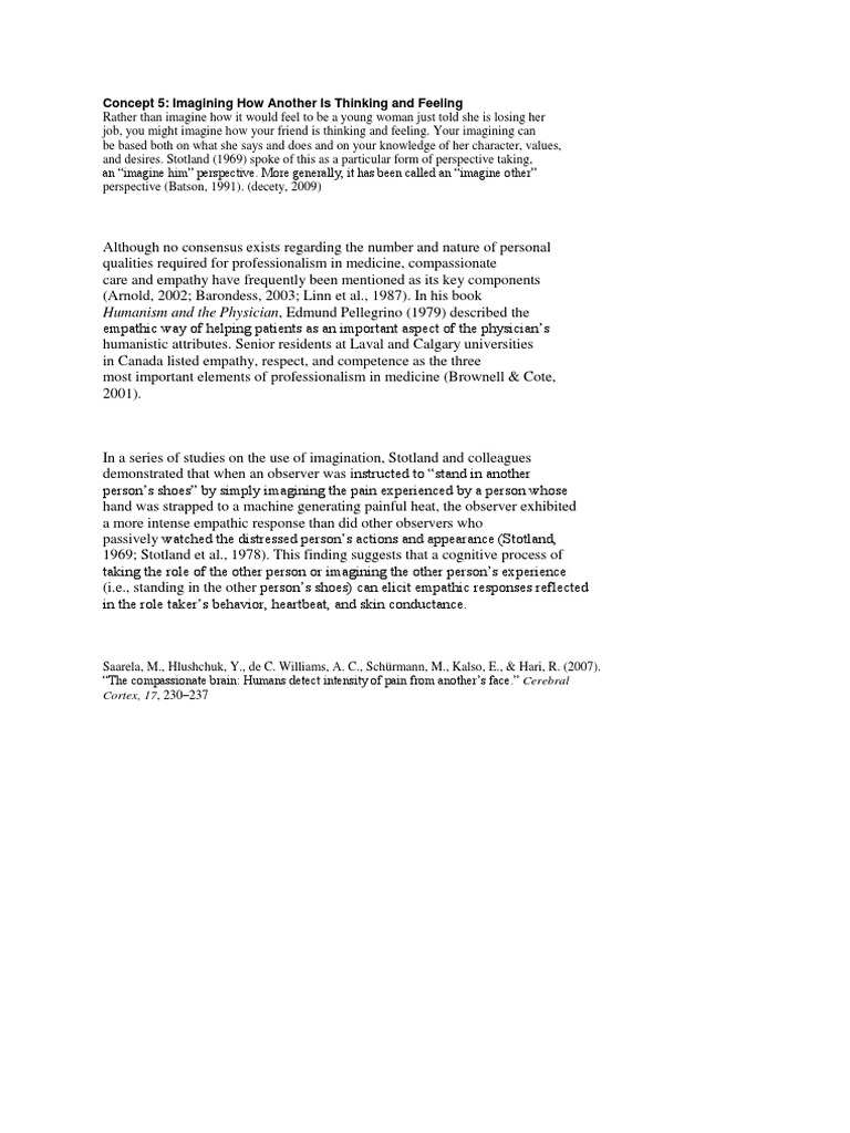 Empathy and Perspective Taking in Medicine | PDF