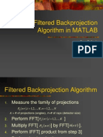 Filtered Backprojection Algorithm in MATLAB