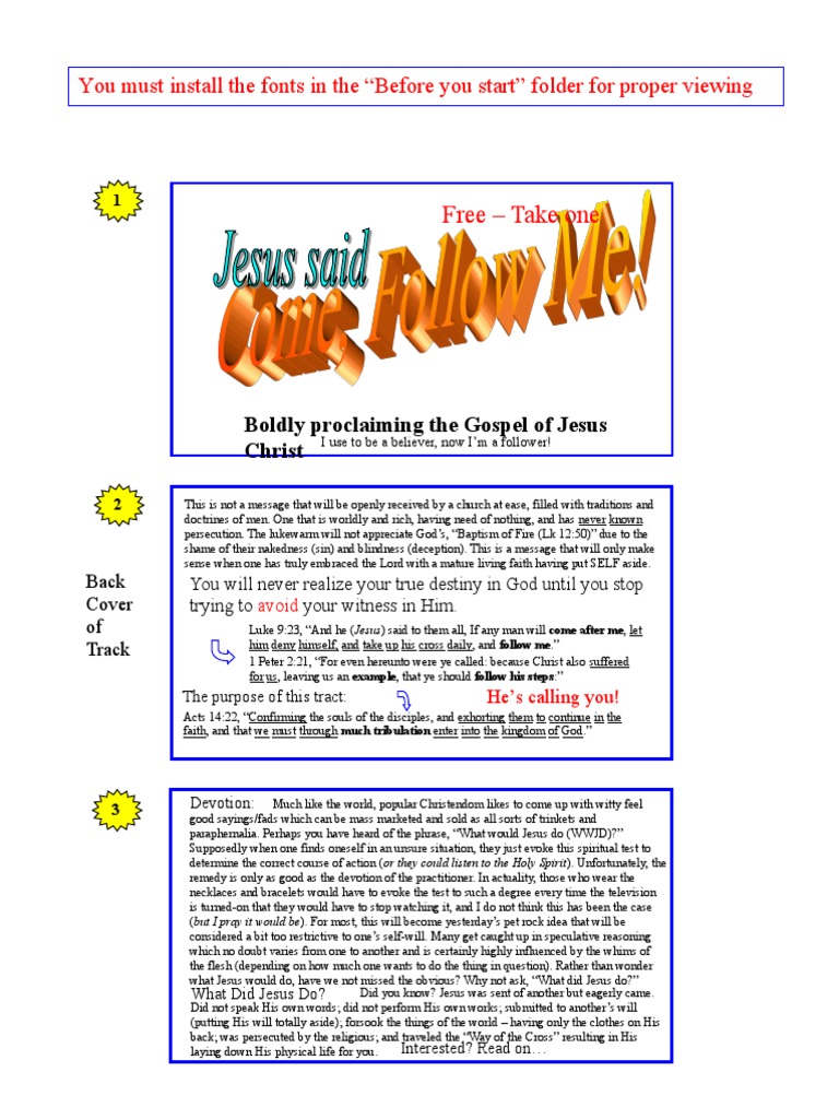 Jesus Said Come Follow Me PDF John The Baptist Christianity