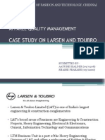 Case Study On Larsen and Toubro Toubro: Apparel Quality Management