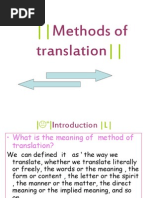 Methods of Translation, bound and open translation