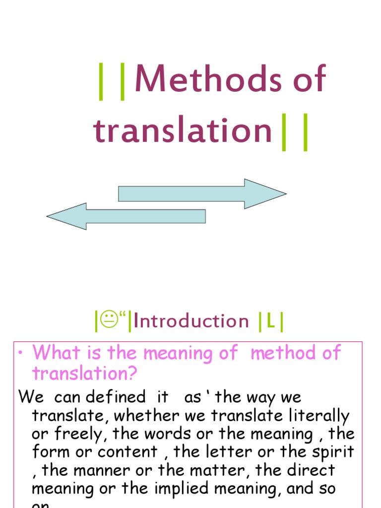 Translation Methods Explained | PDF | Translations | Noun