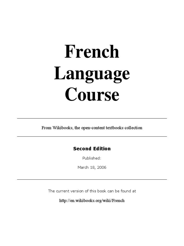 French Language Course | PDF