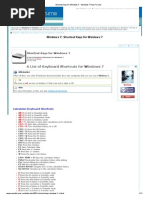 Shortcut Keys For Window - Ds 7 - Windows 7 Help Forums