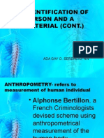 Identification of Person and A Material (Cont.) : Ada Gay O. Serencio, RN