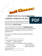 Order Your Full Color 2012