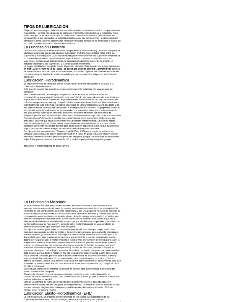 Guía de Lubricación y Desgaste | PDF | Lubricante | Fatiga (material)