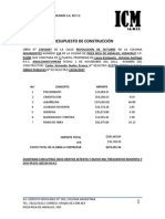 Presupuesto construcción cancha fútbol rápido