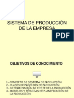 Sistema de Produccion de La Empresa