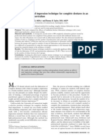 Teaching an Abbreviated Impression Technique for Complete Dentures in An